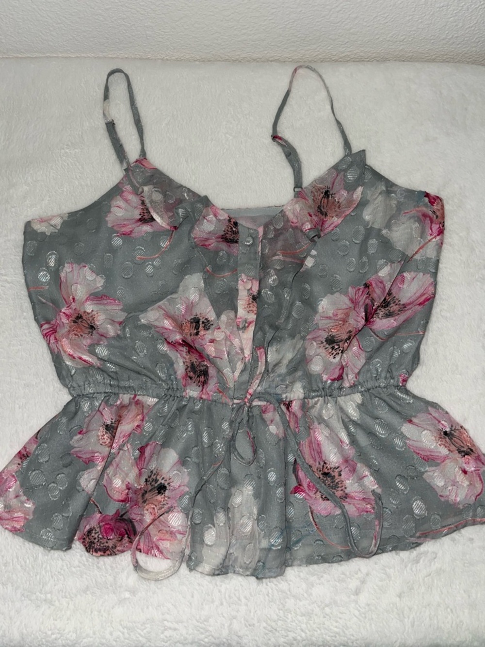 Express Sleeveless Peplum Tank Cami - size M - EUC